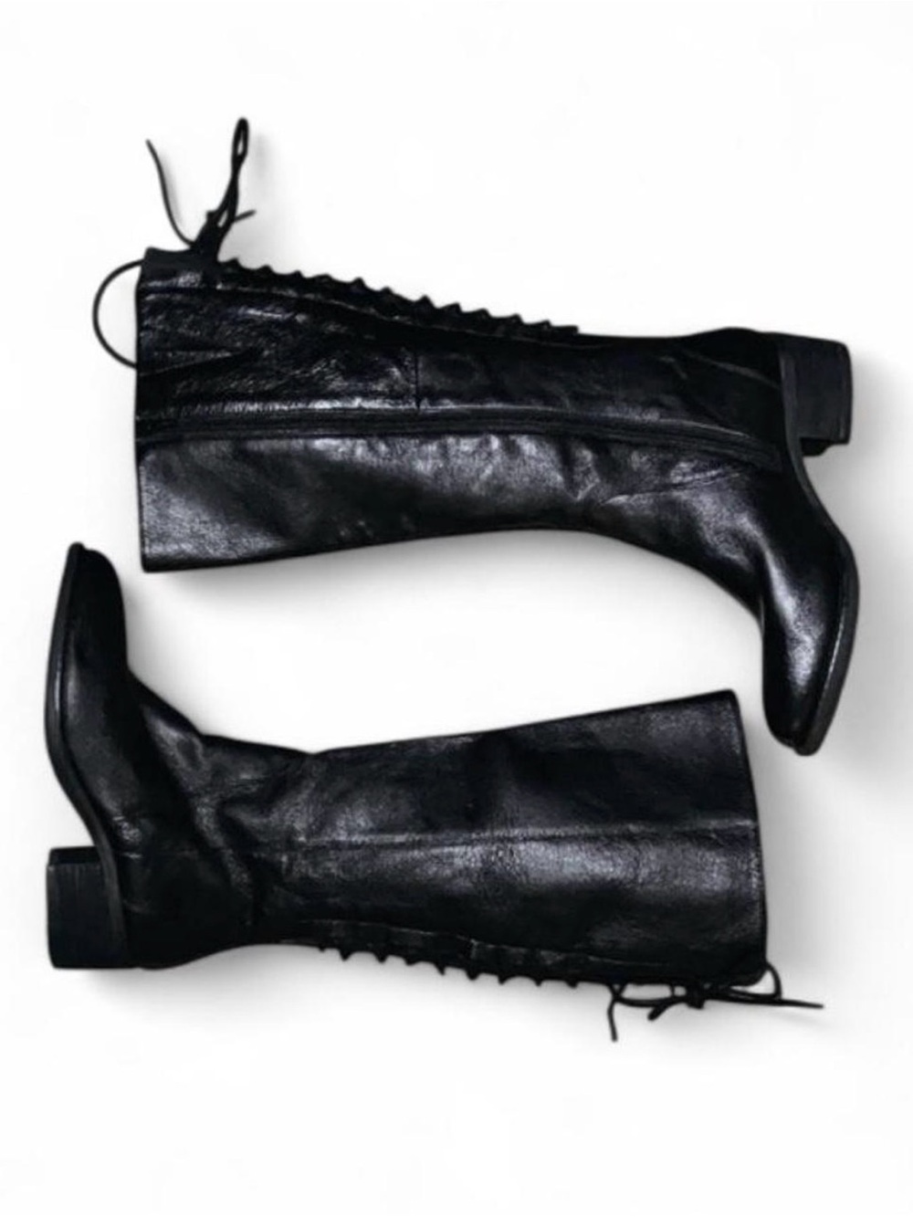 THE ULTIMATE VINTAGE BADDIE Steve Madden Lace-Up Knee-High BOOTS! Size 8.5
